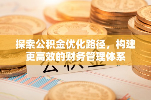 太湖探索公积金优化路径，构建更高效的财务管理体系