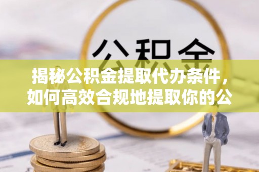 太湖揭秘公积金提取代办条件，如何高效合规地提取你的公积金