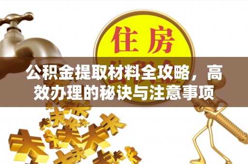 太湖公积金提取材料全攻略，高效办理的秘诀与注意事项