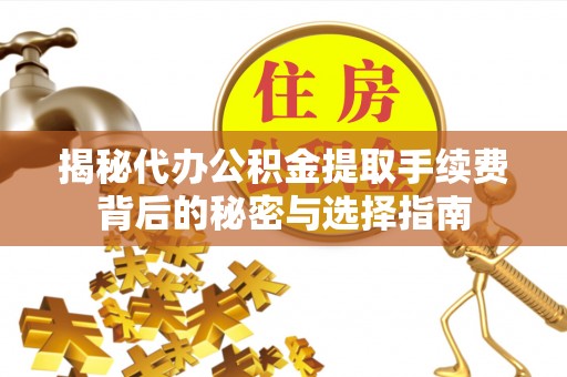 太湖揭秘代办公积金提取手续费背后的秘密与选择指南