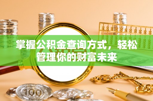 太湖掌握公积金查询方式，轻松管理你的财富未来
