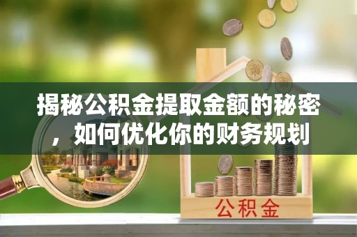 太湖揭秘公积金提取金额的秘密，如何优化你的财务规划