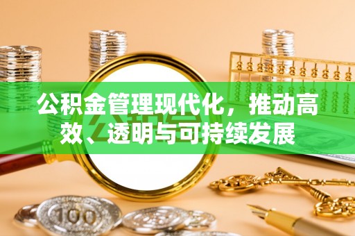 太湖公积金管理现代化，推动高效、透明与可持续发展