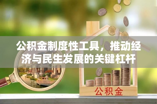 太湖公积金制度性工具，推动经济与民生发展的关键杠杆