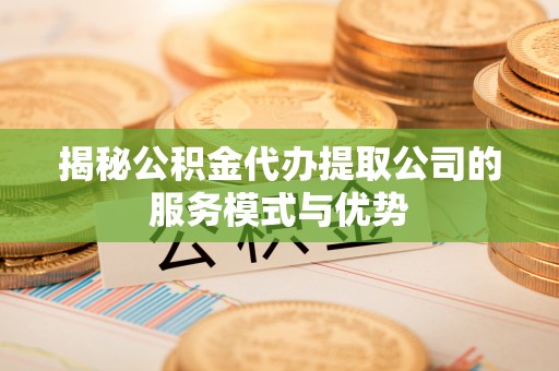太湖揭秘公积金代办提取公司的服务模式与优势