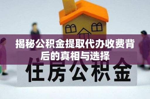 太湖揭秘公积金提取代办收费背后的真相与选择