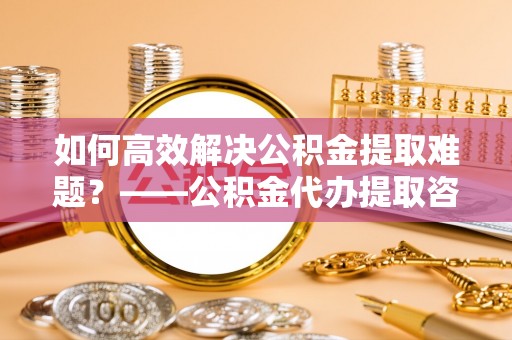 太湖如何高效解决公积金提取难题？——公积金代办提取咨询服务全解析