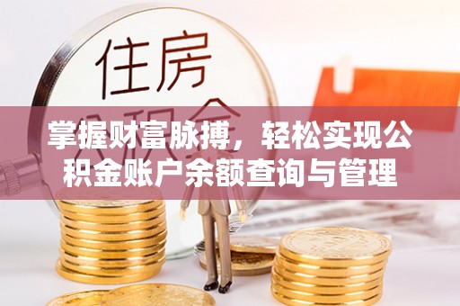 太湖掌握财富脉搏，轻松实现公积金账户余额查询与管理