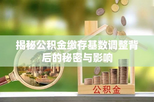 太湖揭秘公积金缴存基数调整背后的秘密与影响