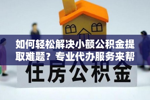 太湖如何轻松解决小额公积金提取难题？专业代办服务来帮忙