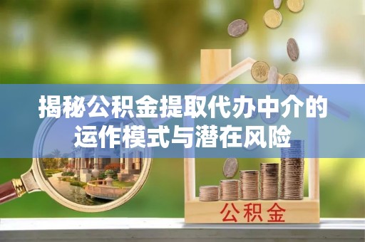 太湖揭秘公积金提取代办中介的运作模式与潜在风险