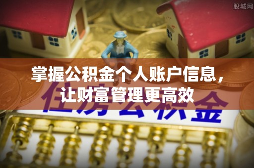 太湖掌握公积金个人账户信息，让财富管理更高效