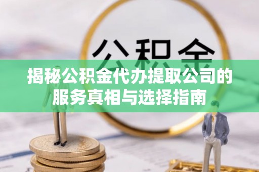 太湖揭秘公积金代办提取公司的服务真相与选择指南