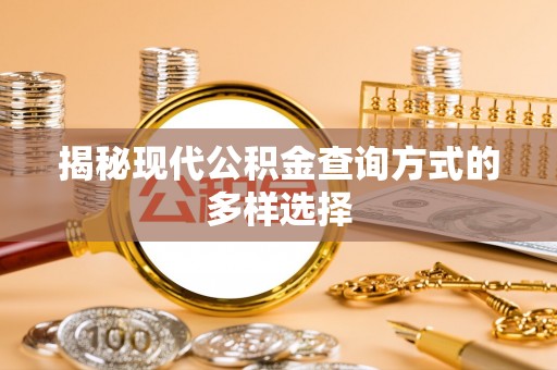 太湖揭秘现代公积金查询方式的多样选择