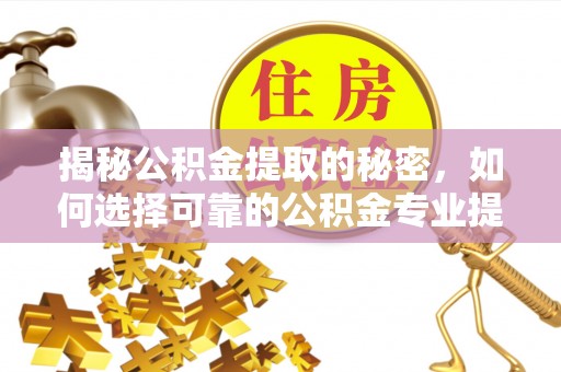 太湖揭秘公积金提取的秘密，如何选择可靠的公积金专业提取代办服务