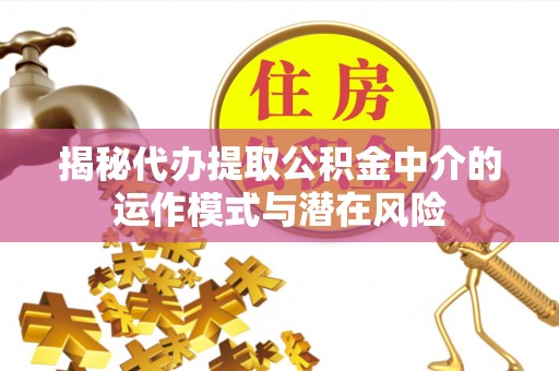 太湖揭秘代办提取公积金中介的运作模式与潜在风险