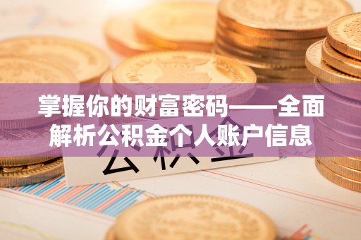 太湖掌握你的财富密码——全面解析公积金个人账户信息