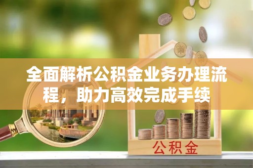 太湖全面解析公积金业务办理流程，助力高效完成手续