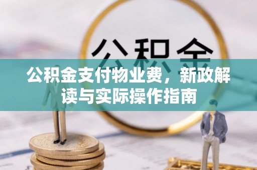 太湖公积金支付物业费，新政解读与实际操作指南
