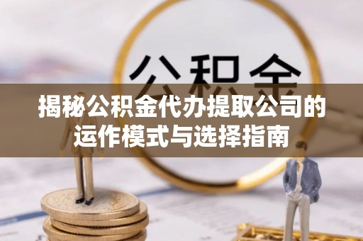 太湖揭秘公积金代办提取公司的运作模式与选择指南