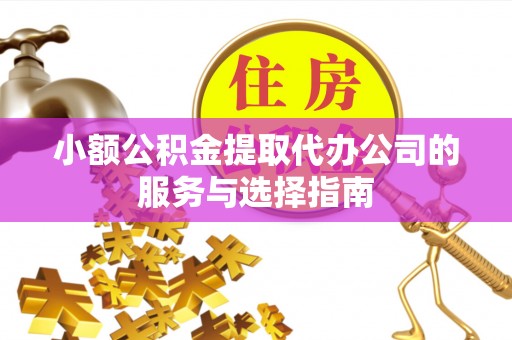 太湖小额公积金提取代办公司的服务与选择指南
