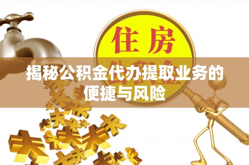 太湖揭秘公积金代办提取业务的便捷与风险