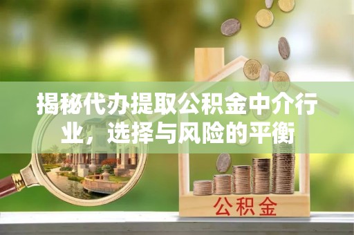 太湖揭秘代办提取公积金中介行业，选择与风险的平衡