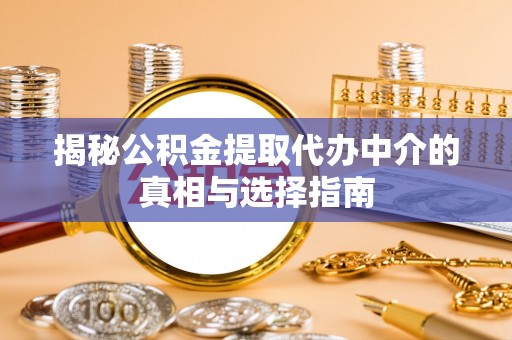 太湖揭秘公积金提取代办中介的真相与选择指南